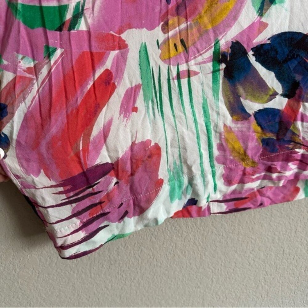 Oliveceous Multicolor Abstract Print Dress Medium - Artistic Boho & Cottagecore - Picture 6 of 12